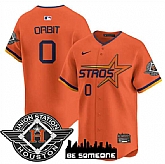 Men's Houston Astros #0 Orbit Orange 2025 City Connect Limited Stitched Jersey Dzhi,baseball caps,new era cap wholesale,wholesale hats